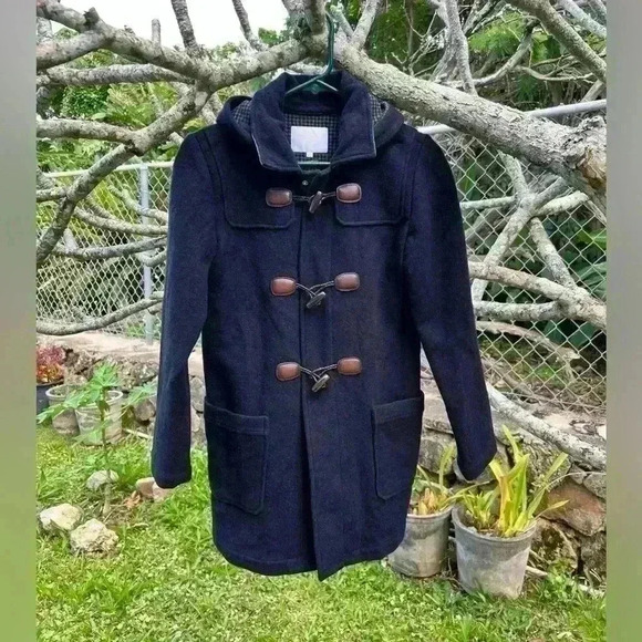 Authentic Gucci Boys Duffel Duffle Wool Coat Jacket Hooded Toggle Rope Size 12